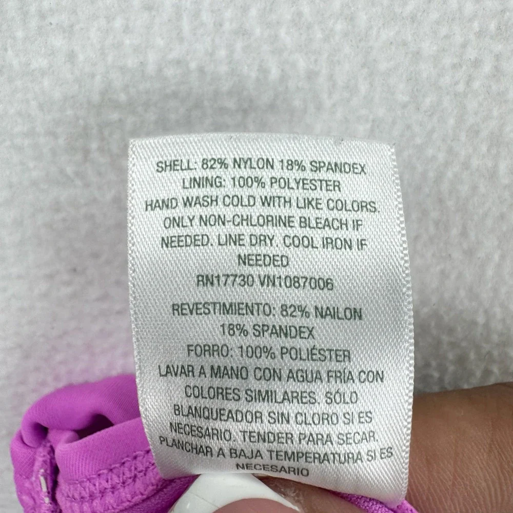 Wild Fable Womens Neon Purple Triangle Halter Bikini Top Size L Solid‎ Swimwear